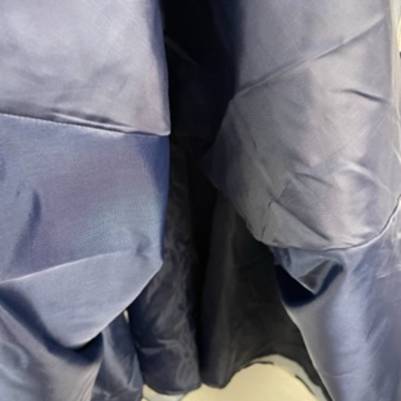 eShakti Custom Womens 8 Medium Navy Blue White Polka Dot Dress Sleeveless Lined - Picture 5 of 9